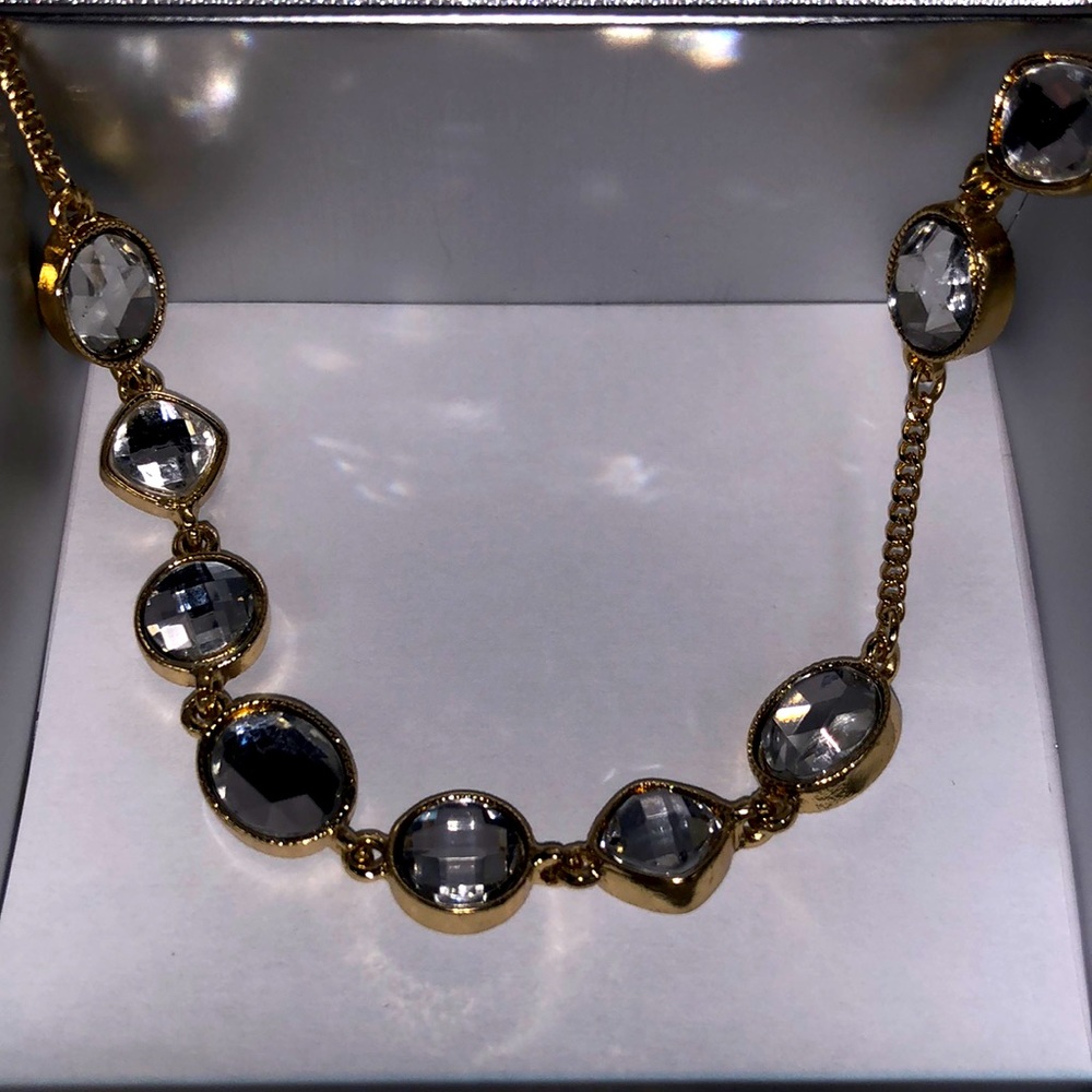 Gold Necklace with Gems